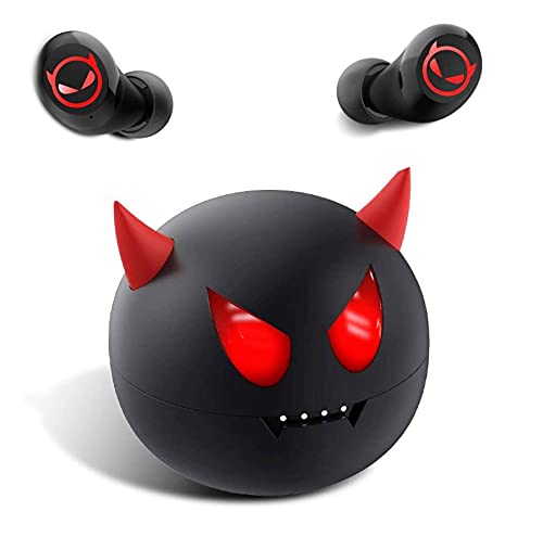 Cute Litte Devils Wireless Earphones, Waterproof, CVC 8.0 Noise Cancelling in-Ear erbuds, TWS Stereo Headphones, Built in Mic Headset Premium Sound with Deep Bass,JE-01B_B29 - color: JE-01B_B29