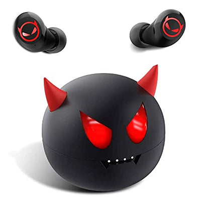 Cute Litte Devils Wireless Earphones, Waterproof, CVC 8.0 Noise Cancelling in-Ear erbuds, TWS Stereo Headphones, Built in Mic Headset Premium Sound with Deep Bass,JE-01B_B29 - color: JE-01B_B29
