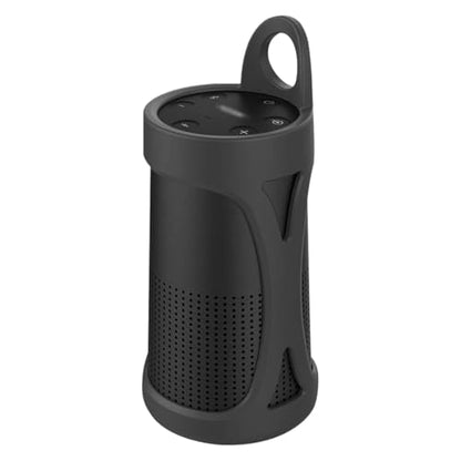 Geekria Silicone Speaker Case Cover Compatible with Bose SoundLink Revolve, Protective Waterproof Soft Skin, Replacement Portable Speakers Travel Carrying Case with Keychain Hook (Black) - color: Black