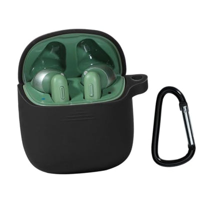 DOITOOL 1pc Silicone Protective Case Wireless Earbuds and Lightweight Earpiece Cover Stylish Design for Safe Storage Easy to Carry Black - color: Black