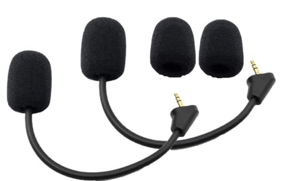 TNE 2 Pack Replacement Game Mic Microphone Boom for 2nd Version Wired Kingston HyperX Cloud 2 II Cloud Core Cloud Pro CloudX PS4 Xbox One Nintendo Switch Computer PC Gaming Headsets - style: Straight