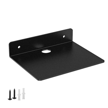 Small Shelf for Wall, 5 Inch, Metal Floating Shelves for Echo, Cameras, Small Speaker Wall Mount Shelves (Black 1pcs) - color: Black 1pcs