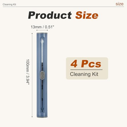 4PCS Earphone Cleaner Kit - Ultra Portable Multi-Function Cleaner Kit Soft Brush for Bluetooth Earphones Case Cleaning Tools, Dark Blue - color: Dark Blue