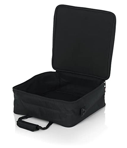 Gator Cases G-MIXERBAG-1515 Padded Nylon Mixer/Gear Carry Bag with Removable Strap, 15 IN X 15 IN X 5.5 IN - Bundle with 10ft Instrument Cable and Austin Bazaar Polishing Cloth
