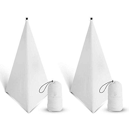 PRORECK Speaker Stand Cover Tripod Stand Skirt Skrim 360 Degree Cover White x 2 - color: TWO PACK-WHITE