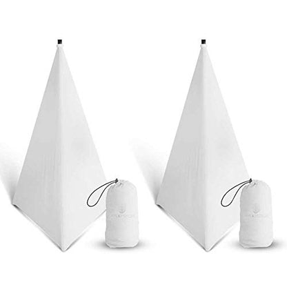 PRORECK Speaker Stand Cover Tripod Stand Skirt Skrim 360 Degree Cover White x 2 - color: TWO PACK-WHITE