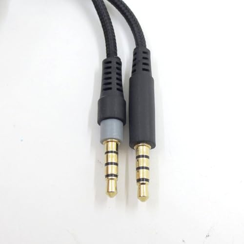 2m Audio Cable for HyperX Cloud Mix Cloud Alpha Gaming Headsets, Coiled Audio Cable Replacement Extension Aux Cord Wire