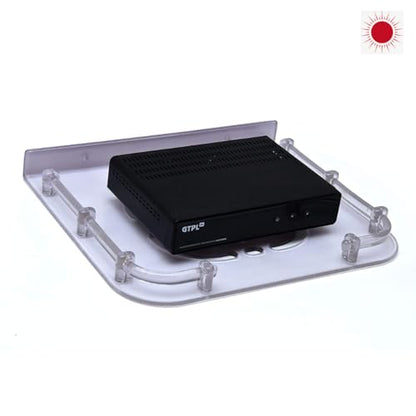 Amazon Unbreakable TV Set Top Box Stand with Remote Holder | Wall Mount Shelf | Multi-Purpose Stand for WiFi Router Stand & All Type of Set top Box | Arylic Set up Box Holder - Transparent