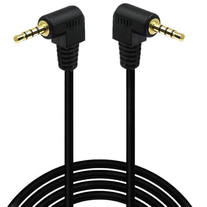 Gold-Plated 90 Degree Right Angle 3.5mm 4 Pole TRRS Stereo Mini AV Male to Male Audio Cable for iPhone iPad iPod Android Handsets Smartphone Tablets，1m