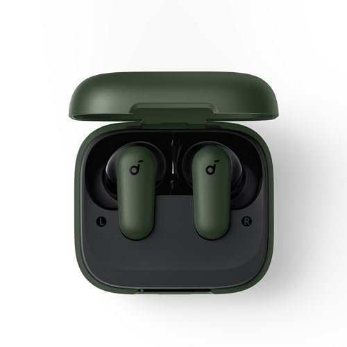Soundcore P30i by Anker Noise Cancelling Earbuds, Hands-Free Viewing | Strong and Smart Noise Cancelling, Powerful Bass, 45H Playtime, 2-in-1 Case and Phone Stand, IP54, Bluetooth 5.4 - color: Green