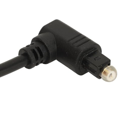 Right Angle 360 Degree Optical Sound Cable, High Resolution Digital Fiber Optic Cable with Connectors for Home Theater, TV, AV Receiver, HDTV, Monitor,