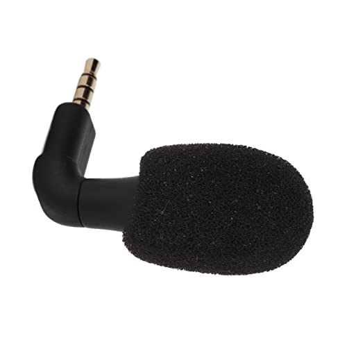 Mini Directional 3.5mm Jack Microphone Portable Small Mic Compact Mic High Sensitivity 360° Surround Sound for Smartphone Video Recording with No Charging Needed