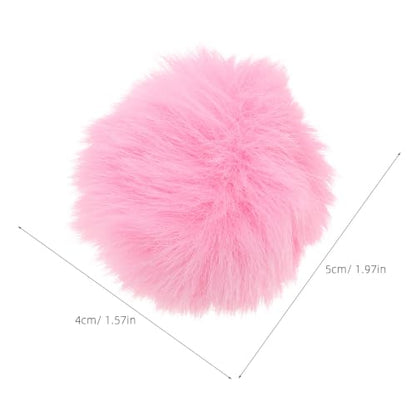 Operitacx 4pcs Furry Lapel Microphone Windscreen - Noise Reduction Wind Muff for Mini Clip-On Lavalier Mic - Compact Pink Microphone Wind Cover for Video Production