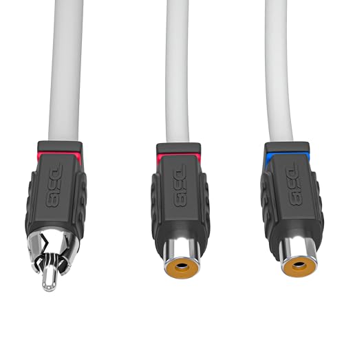 DS18 MOFCR-2F1M 2 Female 1 Male Car Audio Speaker Marine Tinned OFC RCA Y Splitter Adapter Connector Cable - style: 2 Female 1 Male