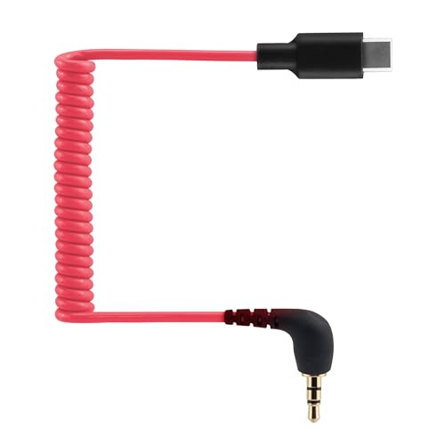 USB C to 3.5mm TRS Microphone Cable for Rode, Movo, Comica, Deity External Mic, Compatible with iPhone 15/16, Samsung Galaxy, LG, Pixel & Android Devices with USB C Port