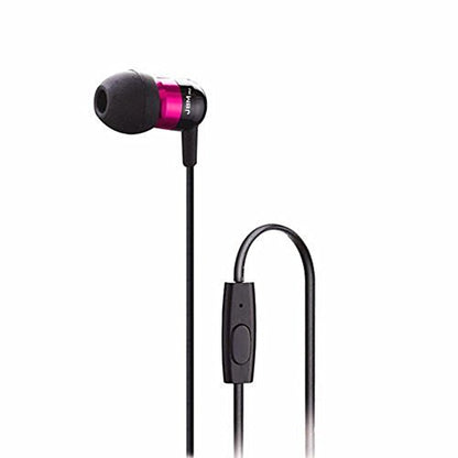 A8 MP3 Metal in-Ear Deep Bass Sound Earbuds with mic Headphones Headsets Earphones for Apple Samsung HTC Nokia lg (Pink) - color: Pink