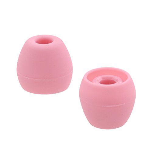 ALXCD Ear Tips for BeatsX in-Ear Headphone, 4 Pair SML & Double Flange Durable Soft Silicone Replacement Ear Bud Eartip, Fit for Beats by Dr. Dre BeatsX [4 Pair](Pink)