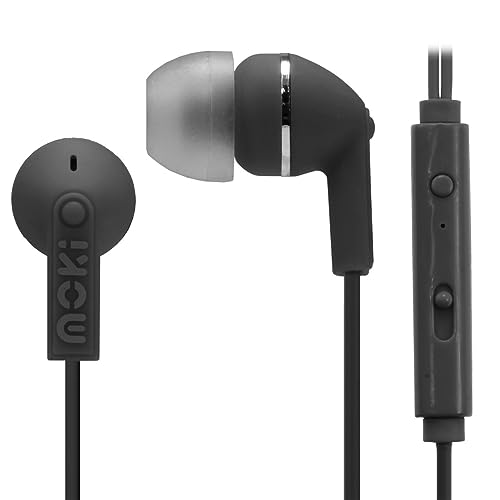 Moki Noise Isolation + Mic Earbuds - Black