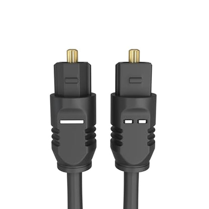 Cmple - Optical Audio Cable 1.5 ft Toslink Cable Slim Fiber Optic Cable Gold Plated Slim Optical Cord Digital S/PDIF Audio for Soundbar, AV Receivers, TV Sound Bar, Game Console - size: 1.5FT