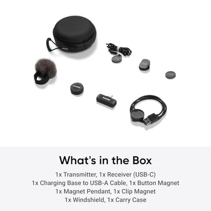 Insta360 Mic Air (1 TX + 1 RX), Noise Cancelling, 300m Range, Wireless Microphone for USB-C iPhone/Android/PC/Mac, Vlog, Streaming - style: Mic Air (1 TX + 1 RX)