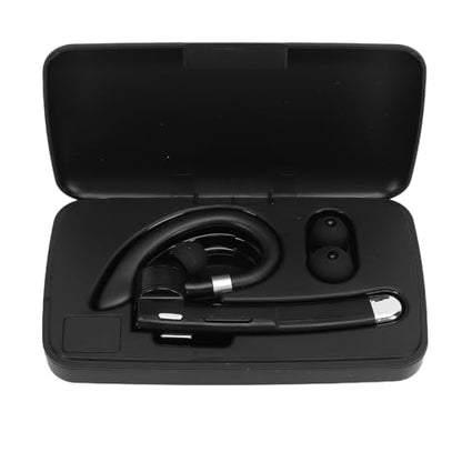 ASHATA Single Ear Bluetooth Headset, Dual Mic Noise Cancelling 180 Rotatable, IPX7 Water Proof Wireless Trucker Headset for Truck Driver Business Office Call Center