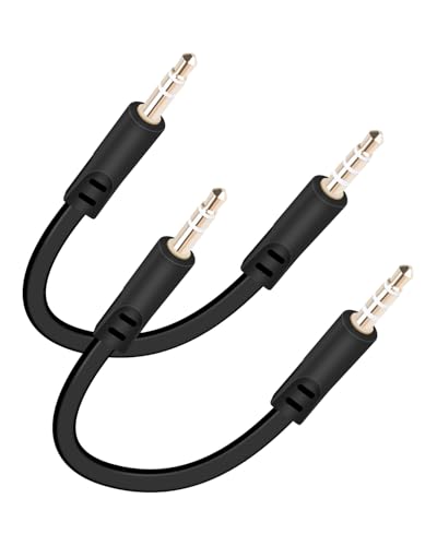 3.5mm 4 TRRS to 3 TRS Microphone Audio Cable,3.5mm Straight TRRS Male to Straight TRS Male Stereo AUX Cables Connector for Microphone, Smartphones,Recording Devices 15cm(2-Pack) - style: 4 TRRS to 3 TRS(Straight) 15cm