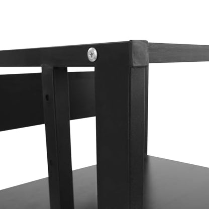 5-Tier Adjustable AV Media Stand with Wheels, Heavy Duty Audio-Video Media Rack, Amplifier, DVD Player Equipment Shelf, Home Theater Storage