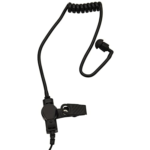 2Pcs Flexible Spring Air Tube Replacement Walkie Talkie Earphone Earpiece Coil Acoustic Air Tube for Two-Way Radio Headsets (Black) - size: 2 Pcs