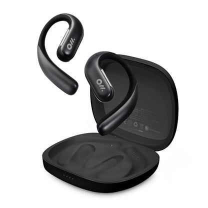 Oladance OWS Pro Open-Ear True Wireless Headphones, 16-Hour Playtime | Bluetooth 5.3, Dual-Device Connectivity, Amplifier Chip, Virtual Bass, Liquid Silicone, Titanium Frame, Comfortable Fit - color: Black