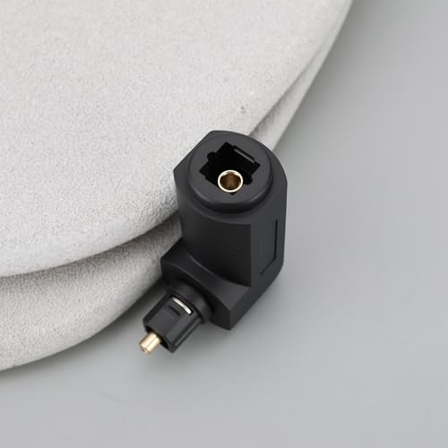 2pcs TosLink Optical Audio Adapter Angled 90 Degree Optical Male to Female Connector for TVs AV Receivers Home Theater Systems
