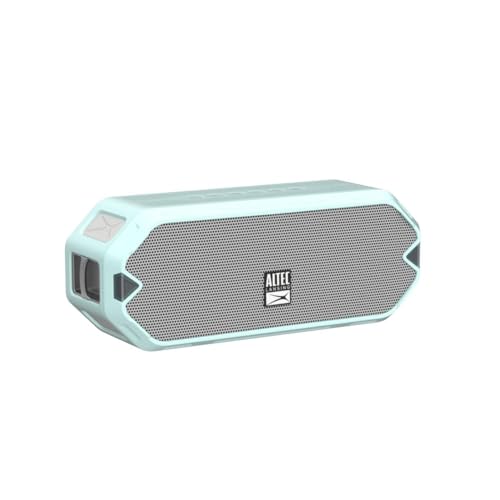 Altec Lansing - HydraJolt Wireless Bluetooth Speaker, Waterproof Portable Speakers with Built in Phone Charger and Lights, Everything Proof Outdoor, Shockproof, Snowproof, 16 Hours Playtime - color: Mint Green, style: HydraJolt