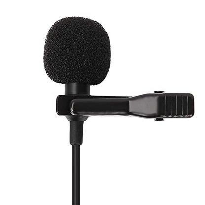 Professional USB Stereo External Microphone with Clip High Sensitivity Omnidirectional Sound Recording for Hero 3 3 Plus 4 Cameras Black 59 Inch Cable