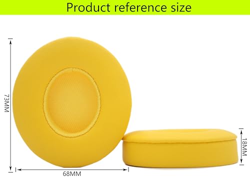Replacement Ear Pads Compatible with Beats Solo 3.0 Wireless Yellow - color: Yellow