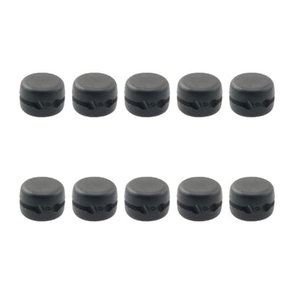 10PCS Headphone Round Flat Cable Splitter Slider 2.0mm Black Round Cable 2mm Headphone Snap On Y Splitter Detachable Clip Black