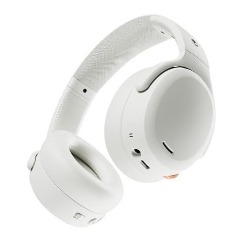 Skullcandy Crusher ANC 2 Noise Cancelling Wireless Headphones - Bone | Multi-Sensory Crusher Bass, Over-Ear Fit, Bluetooth, 60 Hours Battery, Working Out, Gym, Travel, Studying, Music, Gaming - color: Bone