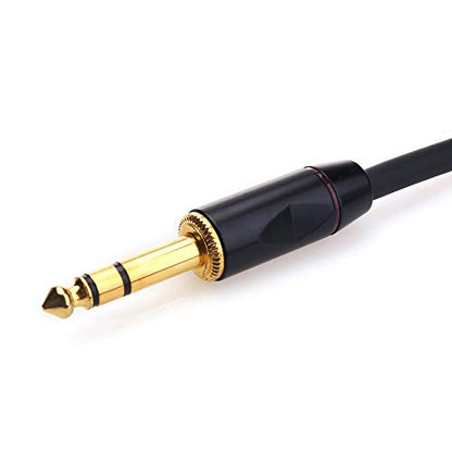 1/4 TRS to Dual XLR Male Y-Splitter Stereo Breakout Cable 1/4 inch(6.35mm) to 2 XLR Patch Cable - 5 FT/1.5m - size: 5 feet