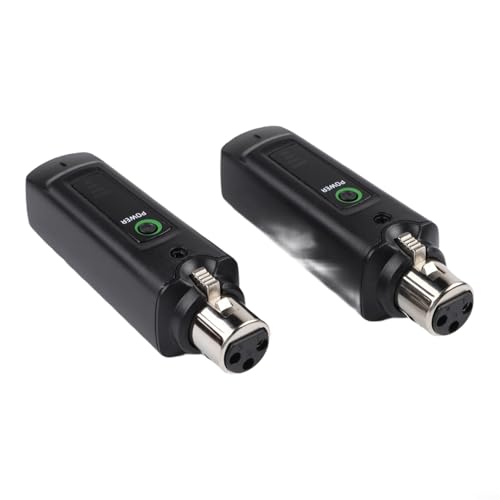 FABULETTA Wireless XLR Microphone System, 2.4G Dynamic Mic Transmitter with 80m Range, Rechargeable for Live Stage, Church, and Public Speaking Events(1 in 2)