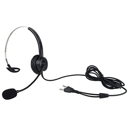 Cuifati Adjustable Headphone HD Sound Comfortable Breathable OverEar Headset with Antistatic Design, Ideal Replacement for All Head Sizes - Lightweight Flexible Plastic Headphones for (3.5mm Dual