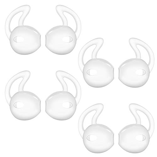 Lunies Earpods Covers Anti-Slip Silicone Soft Sport Earbud Tips for iPhone 6S/6 Plus/5S/5C/5 Earbuds Comfortable 4 Pairs Clear