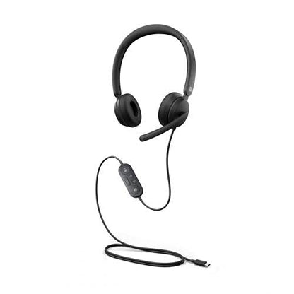 Microsoft Modern USB-C Headset - Wired Headset,On-Ear Stereo Headphones with Noise-Cancelling Microphone, USB-C Connectivity, in-Line Controls, PC/Mac/Laptop - Certified Teams,Black