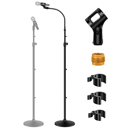 InnoGear Microphone Stand Floor 32" to 70" Gooseneck Mic Stand for Singing | Max Height 70", Stable Base, Flexible Angle, Easy to Transport, Adjustable Gooseneck, Fit Blue Yeti, For Sitting or Standing