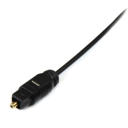StarTech.com 15 ft Thin Toslink Digital Optical SPDIF Audio Cable - 15ft / 15 Feet Optical Audio Cable (THINTOS15),Black | Toslink Digital Optical SPDIF, 15ft / 15 Feet Optical Audio Cable - size: 15 ft, style: Toslink
