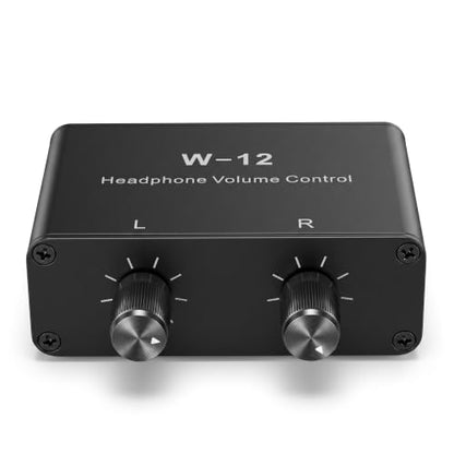 Bewinner 3.5mm 6.35mm Stereo Volume Controller, Stereo Audio Volume Attenuator, 1/4 Inch 1/8 Inch Mini Inline Headphone Attenuator Vol Control Knob