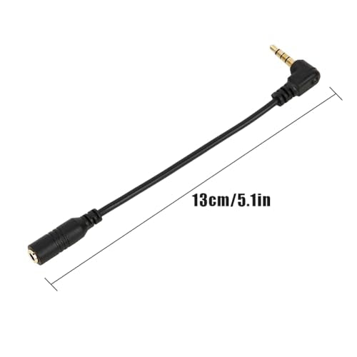 Joyzan TRS to TRRS Adapter Cable, 3.5mm Microphone Audio Headset Adapter | Female to Male Headphones Converter Cords DSLR Camera PC Laptop Smartphone Tablet Recorders Computer Camcorders Mixers