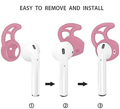 4 in 1 Anti-Lost Accessories for Airpods, Airpods Strap Magnetic Cord, Ear Hooks and Covers Compatible with Airpods 1 & 2, Airpods Watch Band Holder, Sakura pink