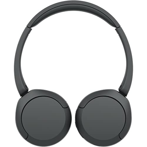 Sony WH-CH520 컴팩트 이지 휴대용 무선 온이어 헤드폰 (블랙) | 최대 50시간, 블루투스, 빠른 충전