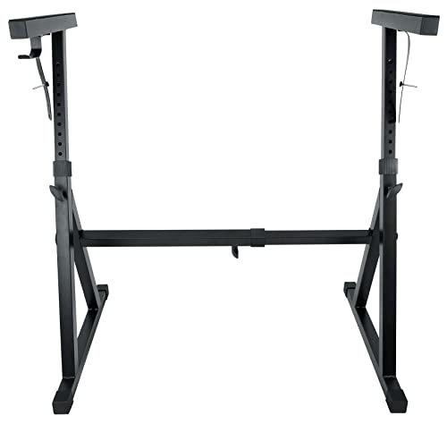 Rockville Z50 Z-Style Pro Keyboard Piano Stand, Adjustable Height and Width, Headphone Hook, Fits 54-88 Keys + Includes Travel Bag | 250 lb Capacity, Fits 49 Key and Up, EVA Foam Pads, Headphone Hook, Anchoring Straps, Portable, Sits or Stands