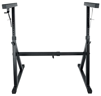 Rockville Z50 Z-Style Pro Keyboard Piano Stand, Adjustable Height and Width, Headphone Hook, Fits 54-88 Keys + Includes Travel Bag | 250 lb Capacity, Fits 49 Key and Up, EVA Foam Pads, Headphone Hook, Anchoring Straps, Portable, Sits or Stands