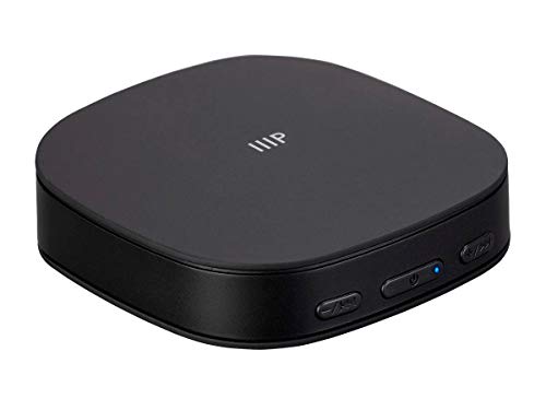 Monoprice Premium Bluetooth 5 Transmitter & Receiver with aptx HD, aptX, aptX Low Latency, AAC, and SBC Codecs and Optical and Aux Inputs Small