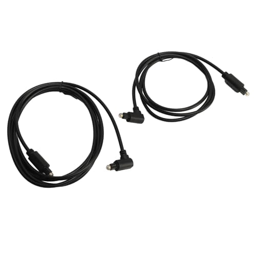 Right Angle 360 Degree Optical Sound Cable, High Resolution Digital Fiber Optic Cable with Connectors for Home Theater, TV, AV Receiver, HDTV, Monitor,